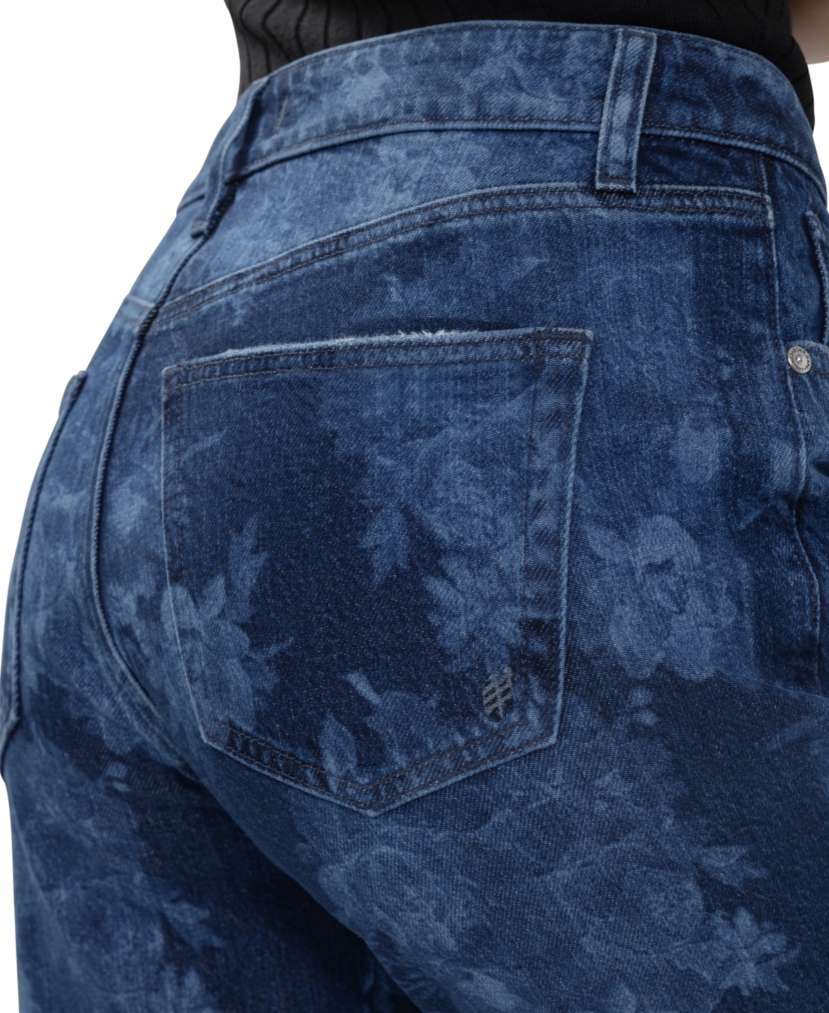 Silver Jeans Co. Women's Avery High-Rise Straight-Leg Floral