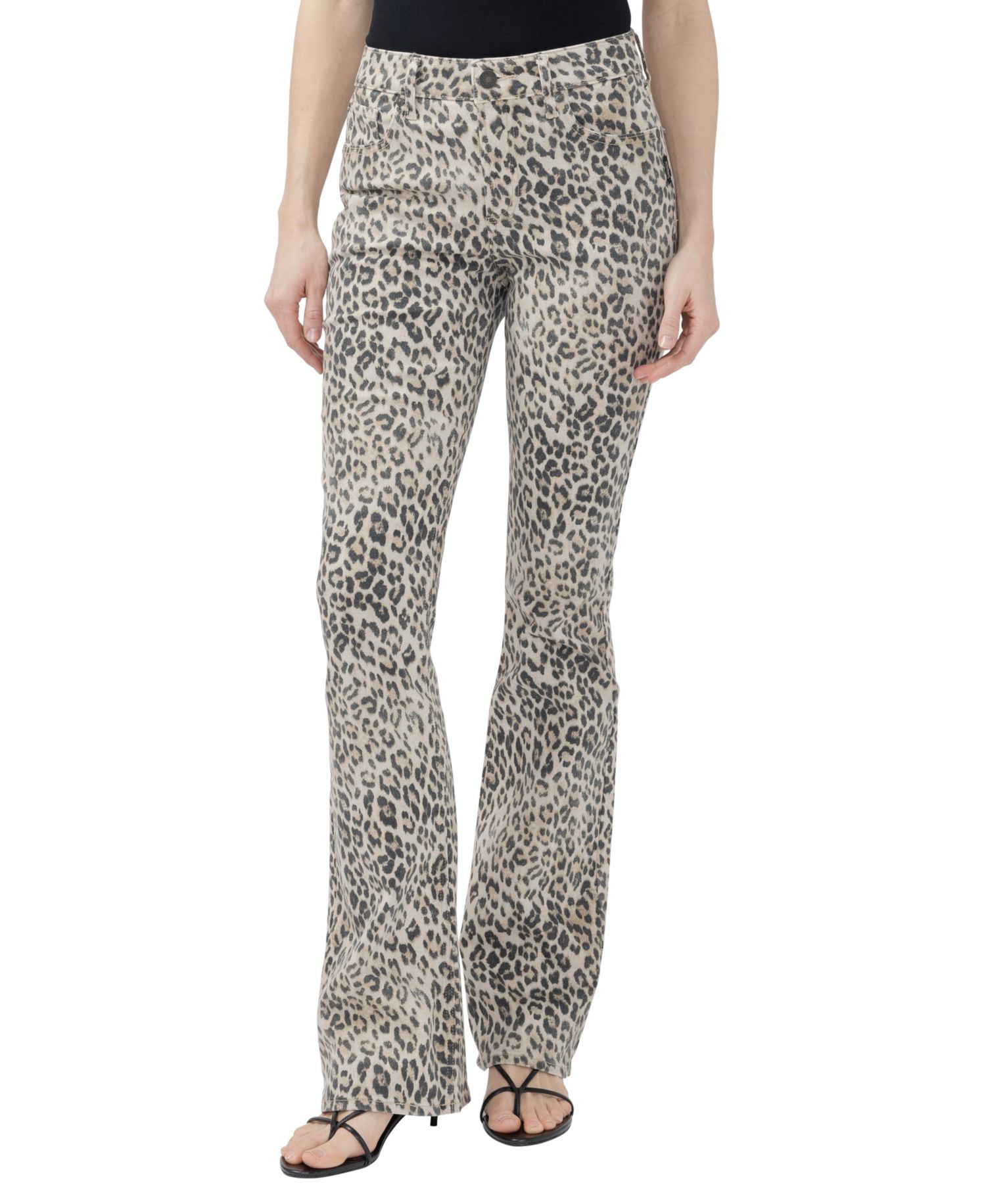 Women's Avery High-Waisted Leopard-Print Denim Jeans