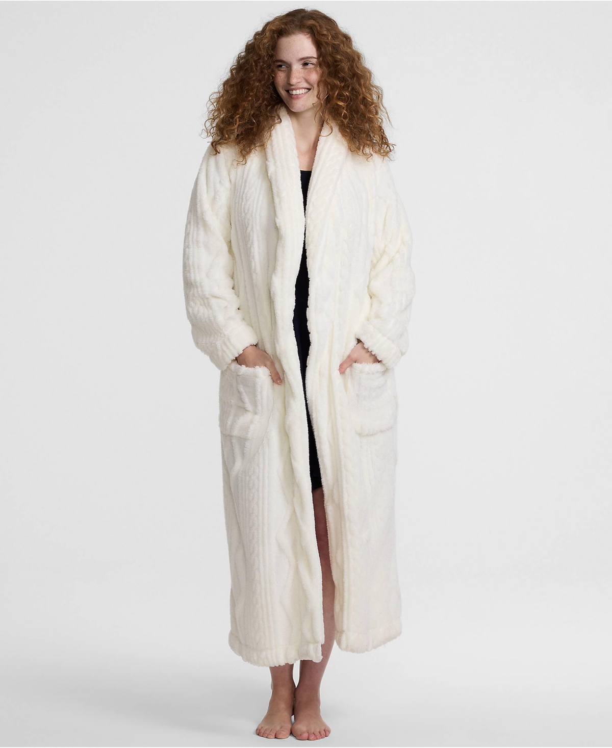 Lands' End Women's Cozy Cable Robe