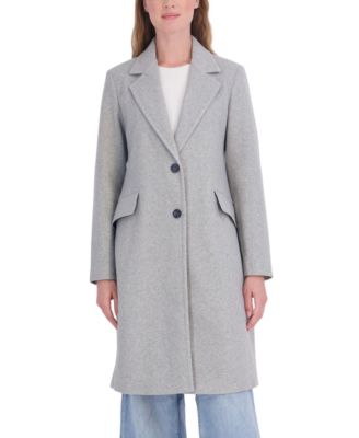 Women's 3/4 Faux Wool Single-Breasted Mid-Length Coat