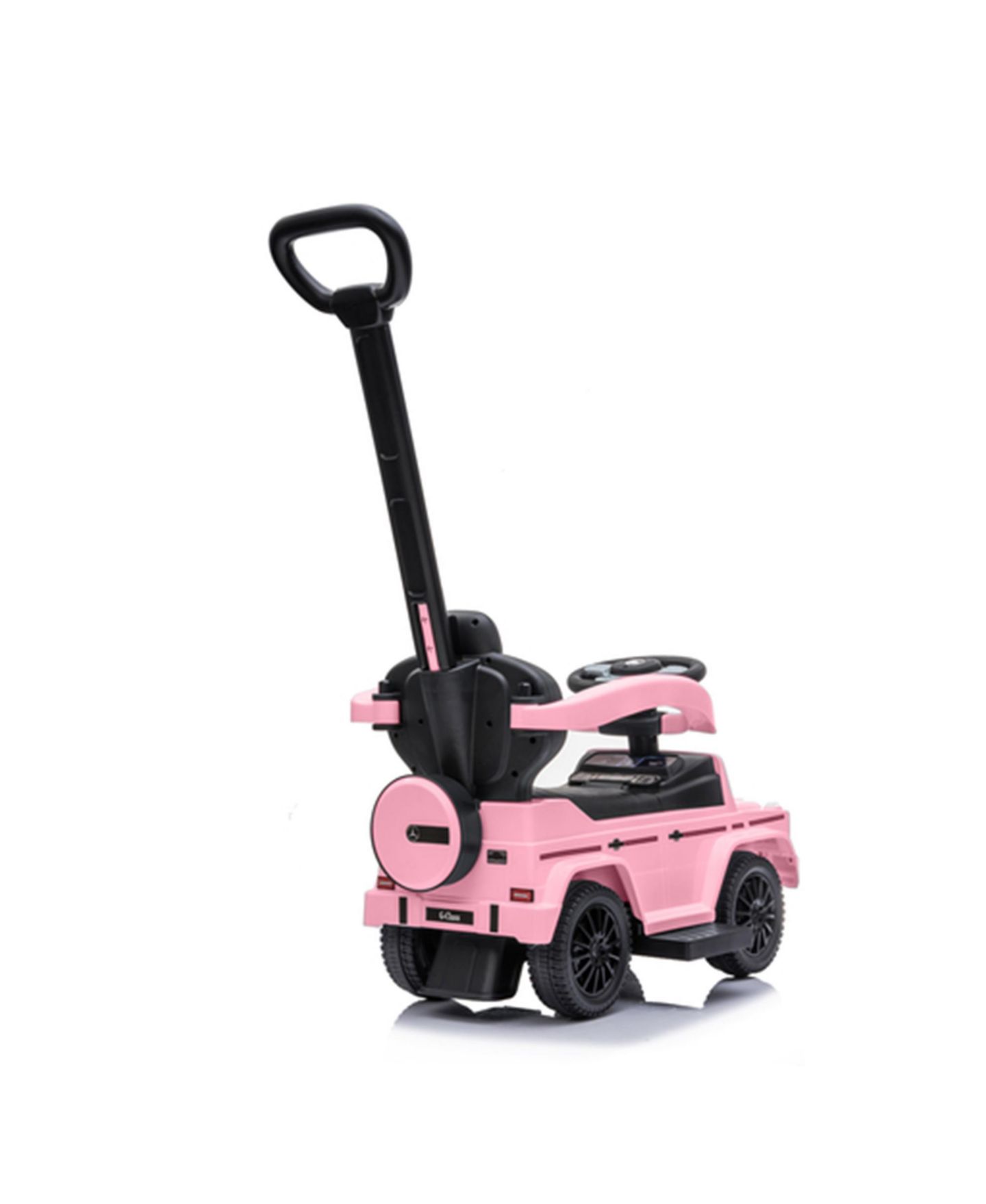 Детская игрушка Best Ride on Cars Kids Outdoor Stroller Mercedes G-Wagon 3 in 1 Push Car, Baby Pink — фото 9