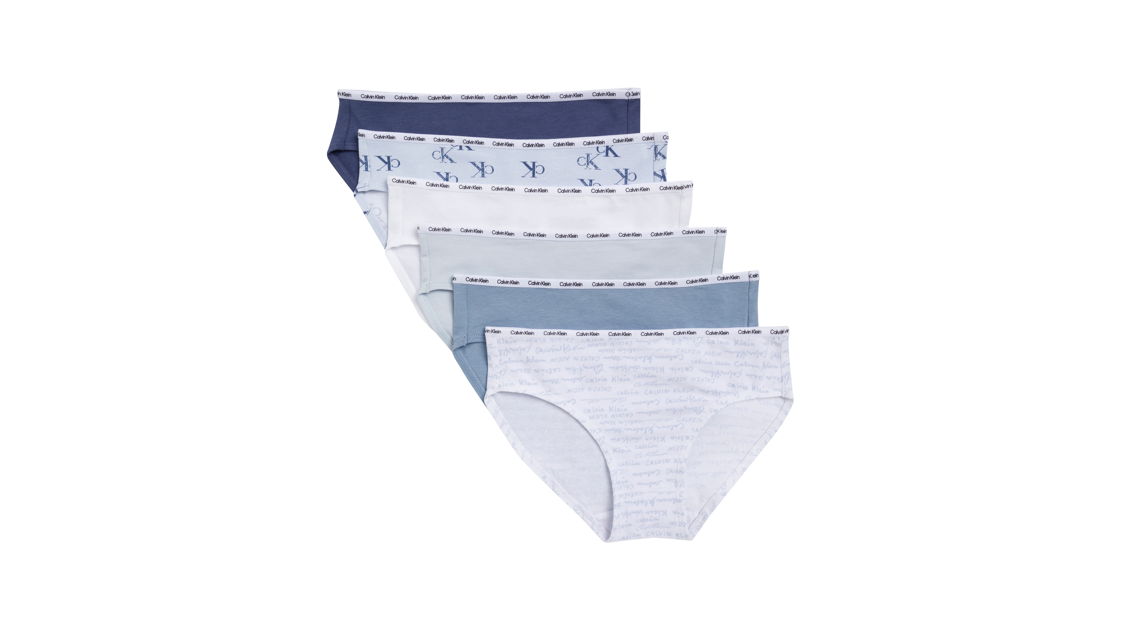 Calvin Klein Girls' 7-16 Tiny Ck Hears Bikini, 6-Pack