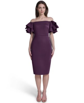 Women's Off-The-Shoulder Sheath Dress
