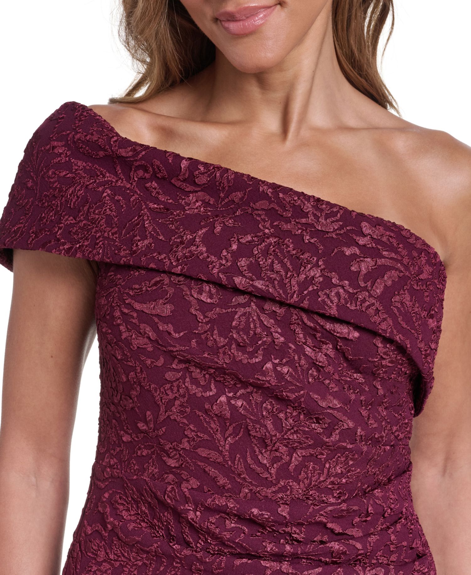 Women's One-Shoulder Floral Midi Dress