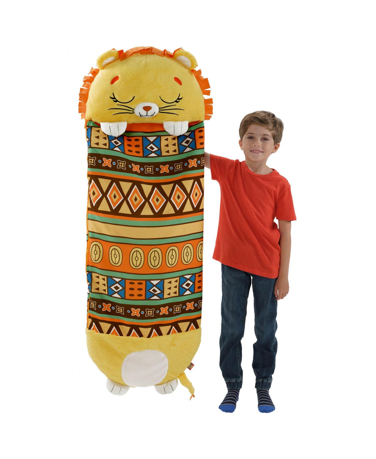 Детские мягкие игрушки Happy Nappers Lion Lex Large 2-in-1 Pillow and Sleepy Sack — фото 6
