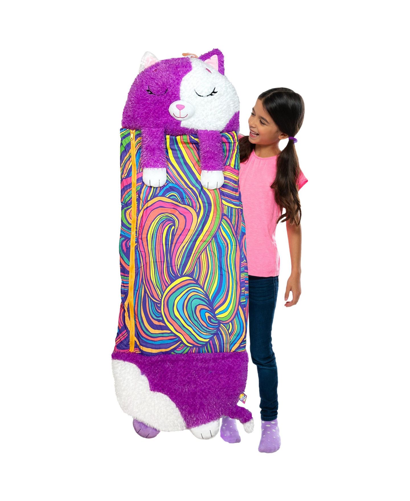 Детские мягкие игрушки Happy Nappers Cat Large Pillow and Sleepy Sack — фото 5