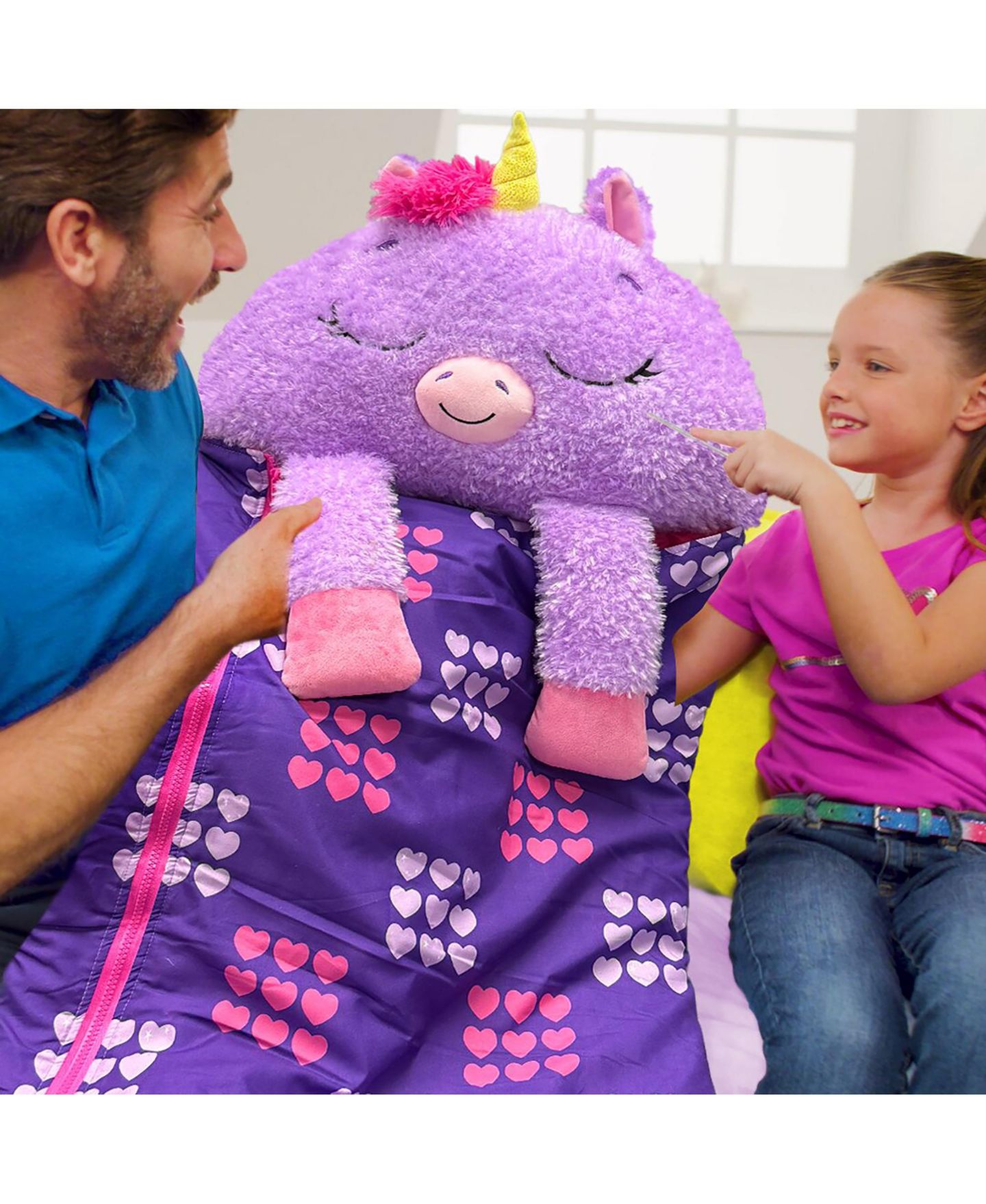 Детская сумка Happy Nappers Unicorn Medium Sleeping Bag, цвет: Фиолетовый — фото 6