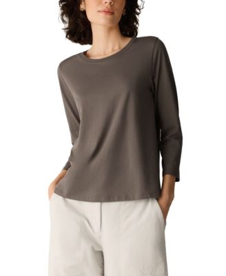 Women's Crewneck 3/4-Length Sleeve T-Shirt