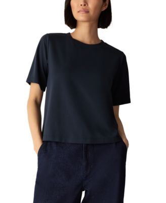 Women's Extra-Fine Ponte Crewneck Short-Sleeve T-Shirt