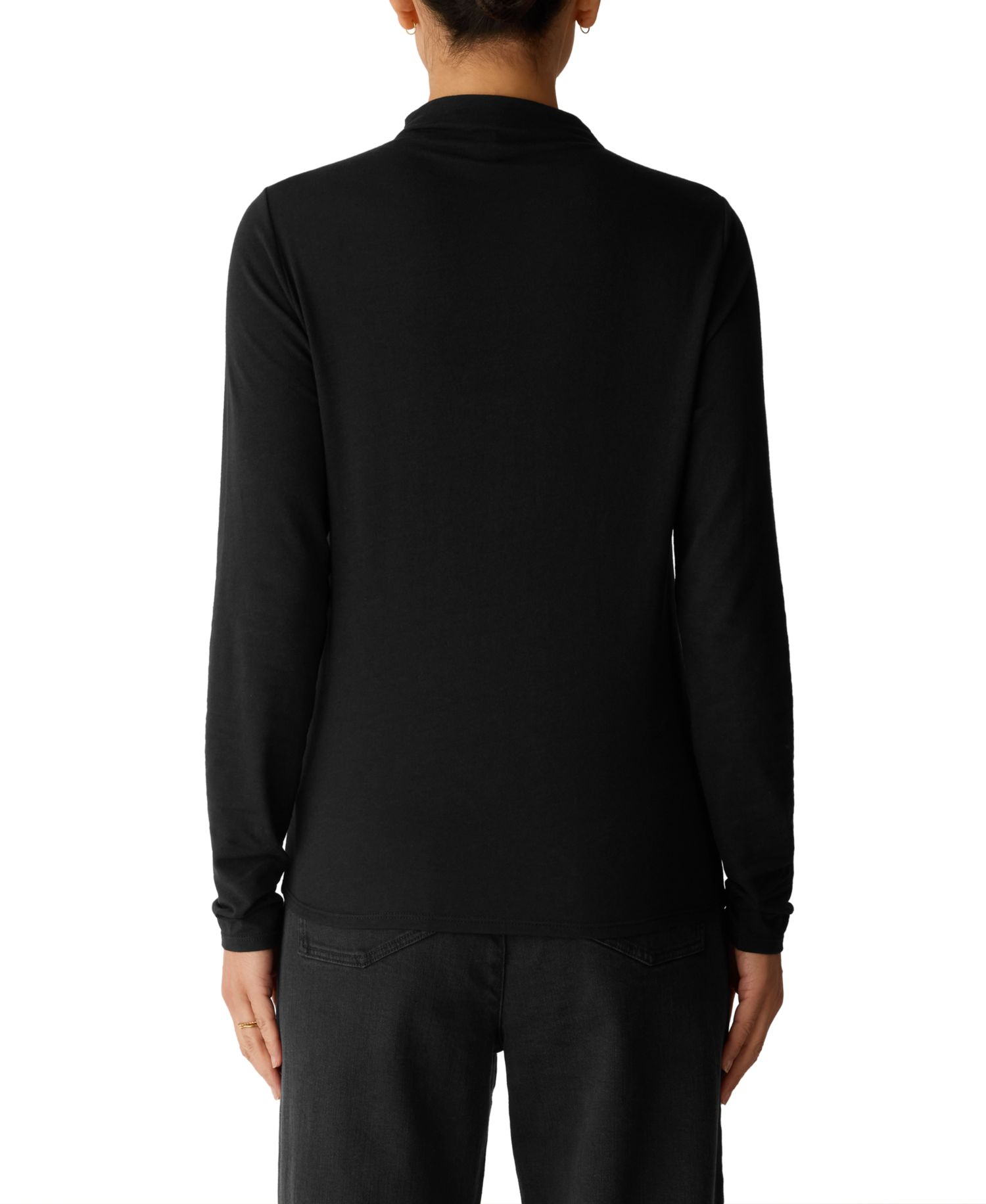 Women's Funnel-Neck Long-Sleeve T-Shirt