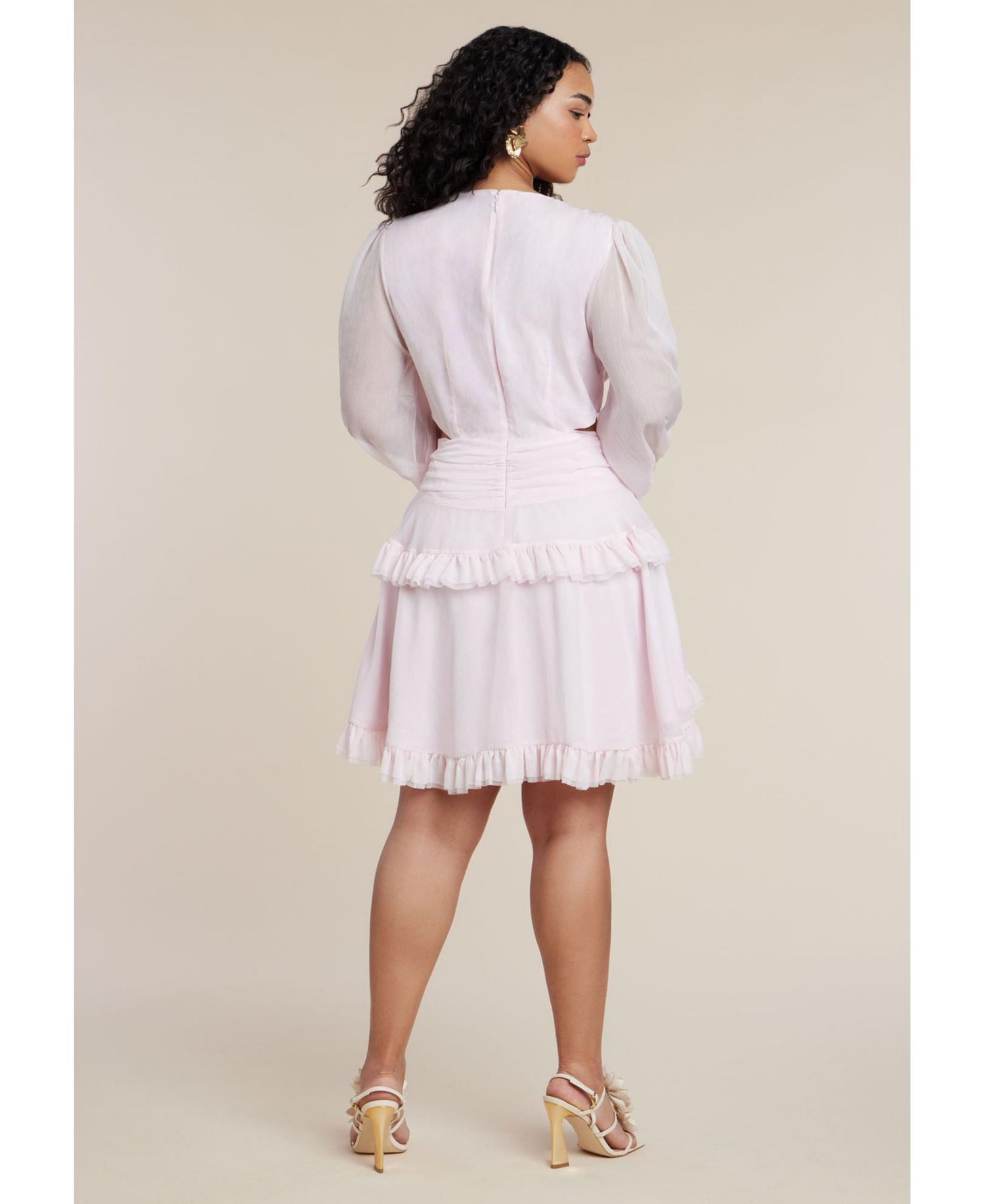 Women's x PatBO Puff-Sleeve Ruffle Mini Dress