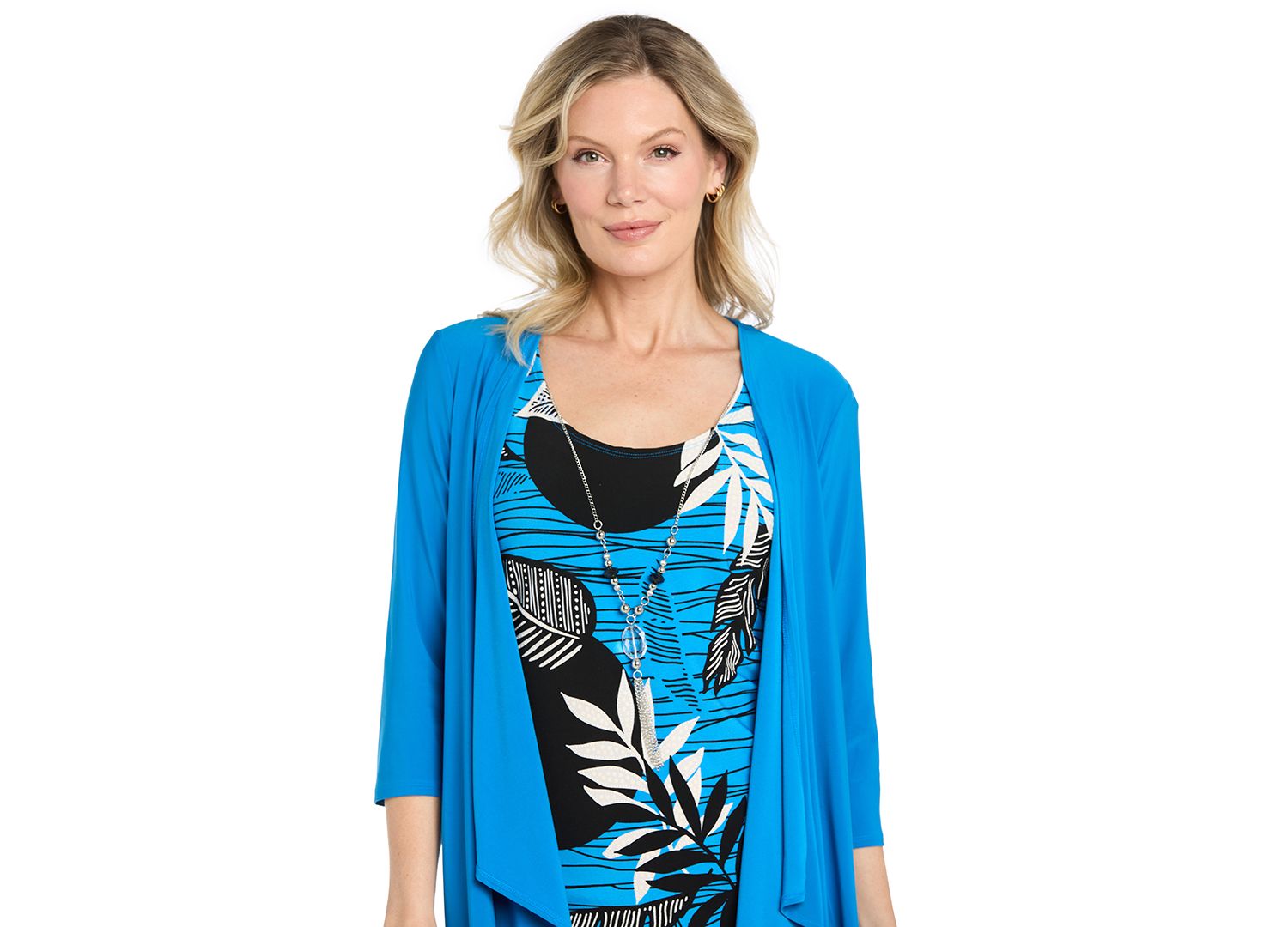 Petite Scoop Neck A-Line Jersey Dress & Jacket Set