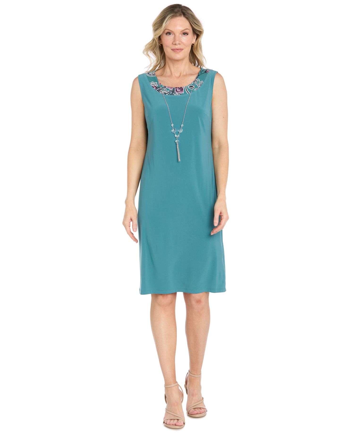 Petite Knee-Length 2-Piece Removable-Jacket Dress and Jacket Set