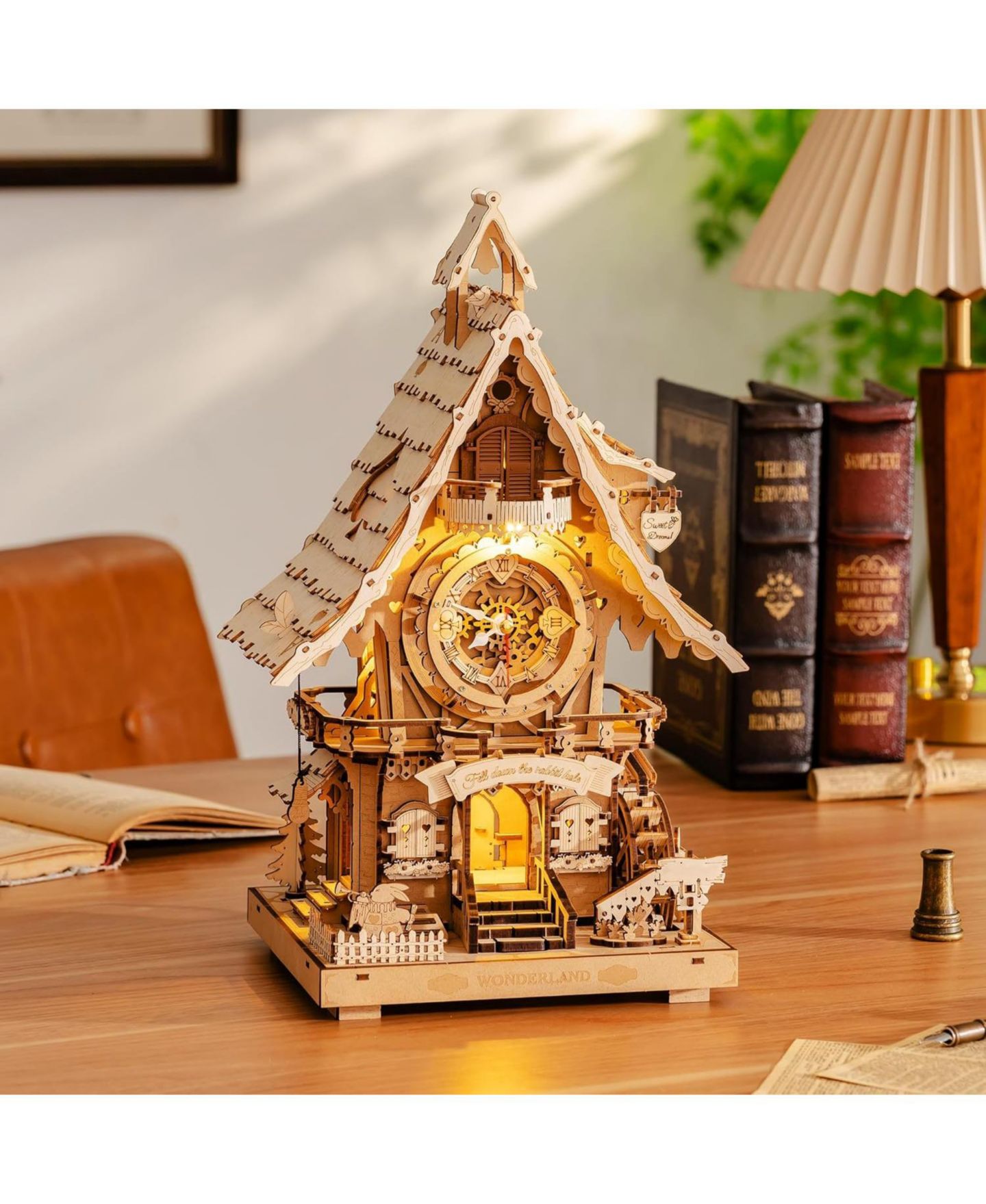 Детские конструкторы Robotime 3D Wooden Puzzles for Adults-Cuckoo Clock Wooden Models for Adults to Build-435 Piece Model Kit Gift for Craft Enthusiast Model Building Set — фото 2