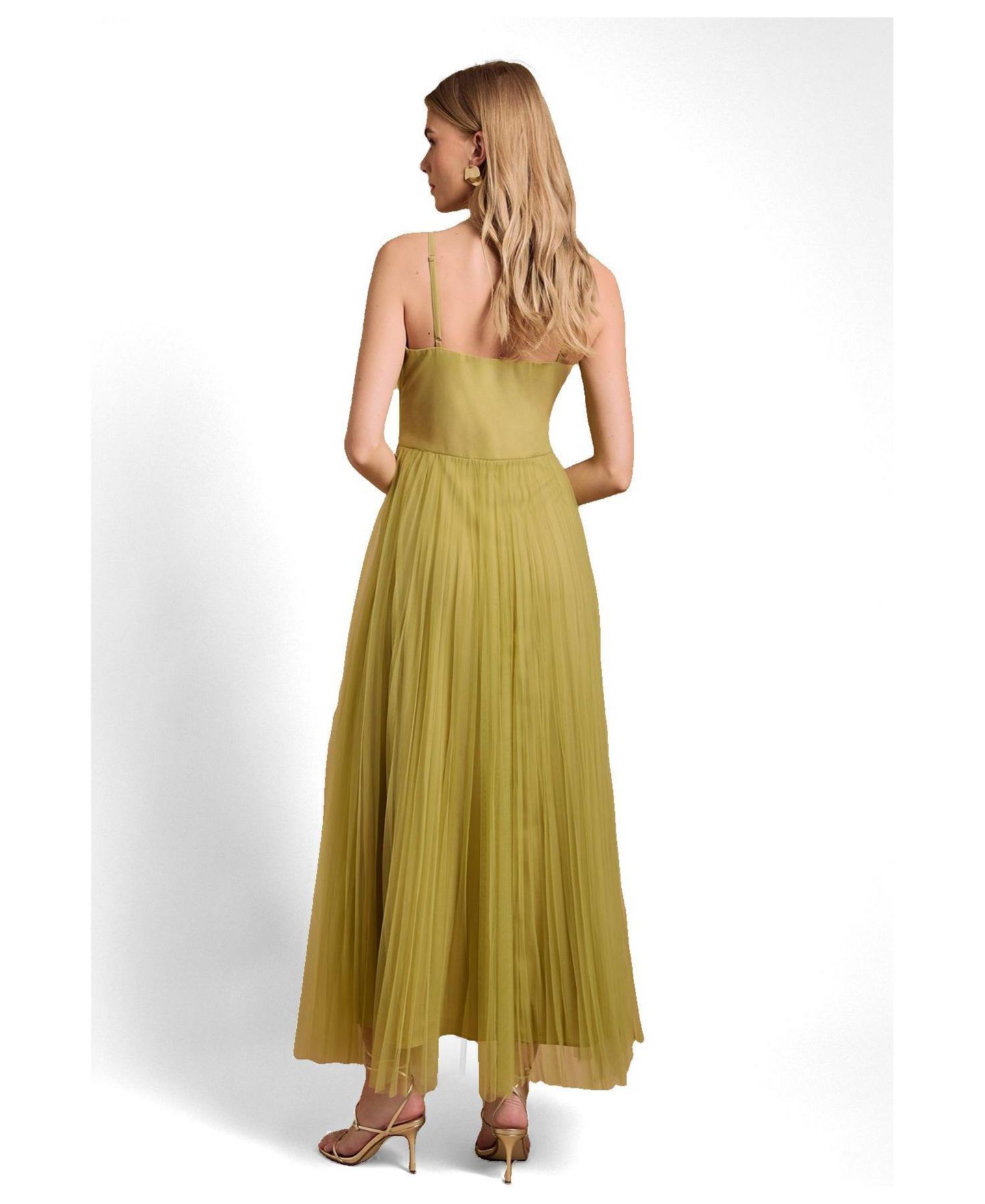 Женское платье Oasis Sweetheart Neck Corset Detail Maxi, цвет: Мягкий лаймовый — фото 3