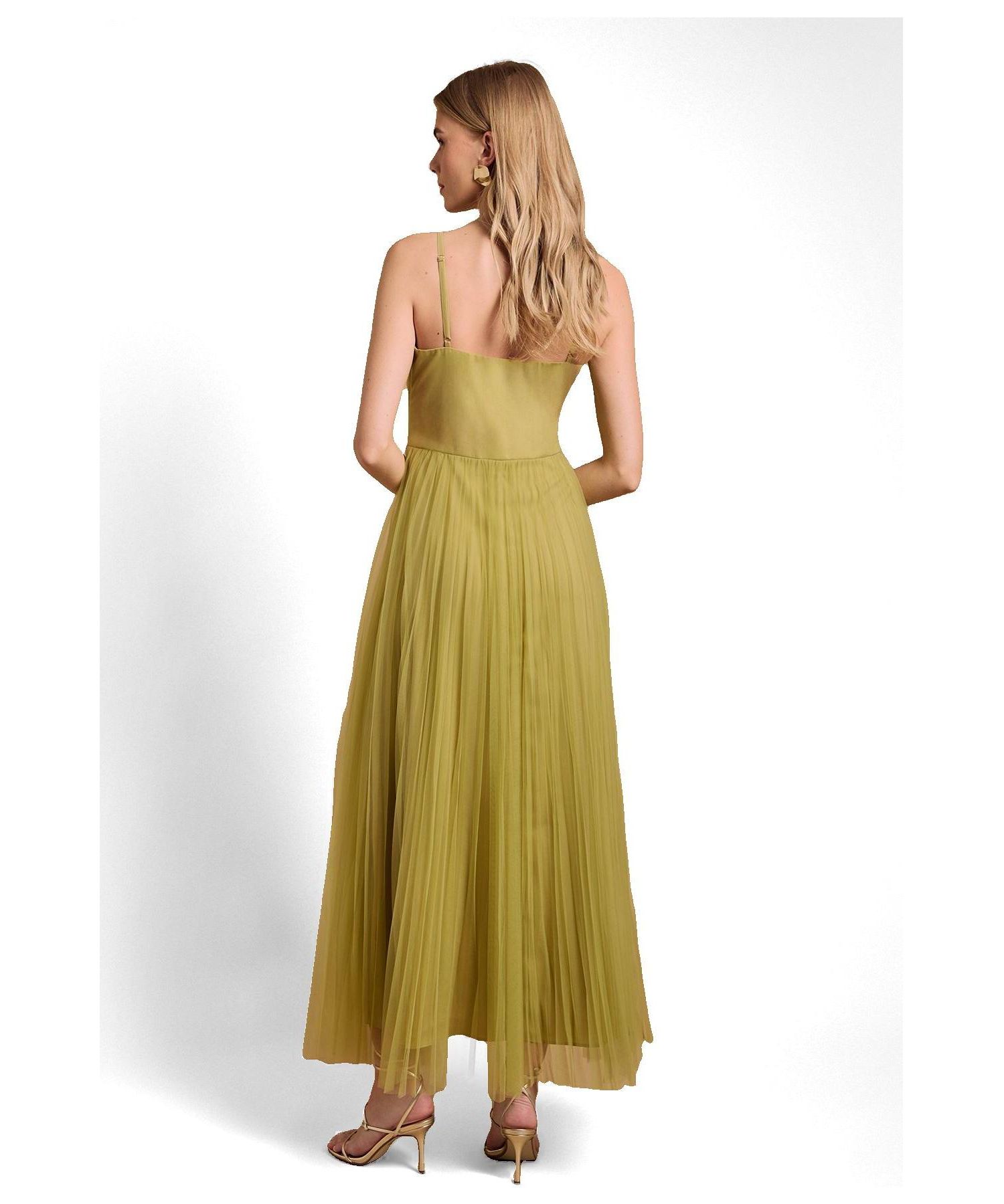 Women's Sweetheart Neck Corset Detail Maxi Dress