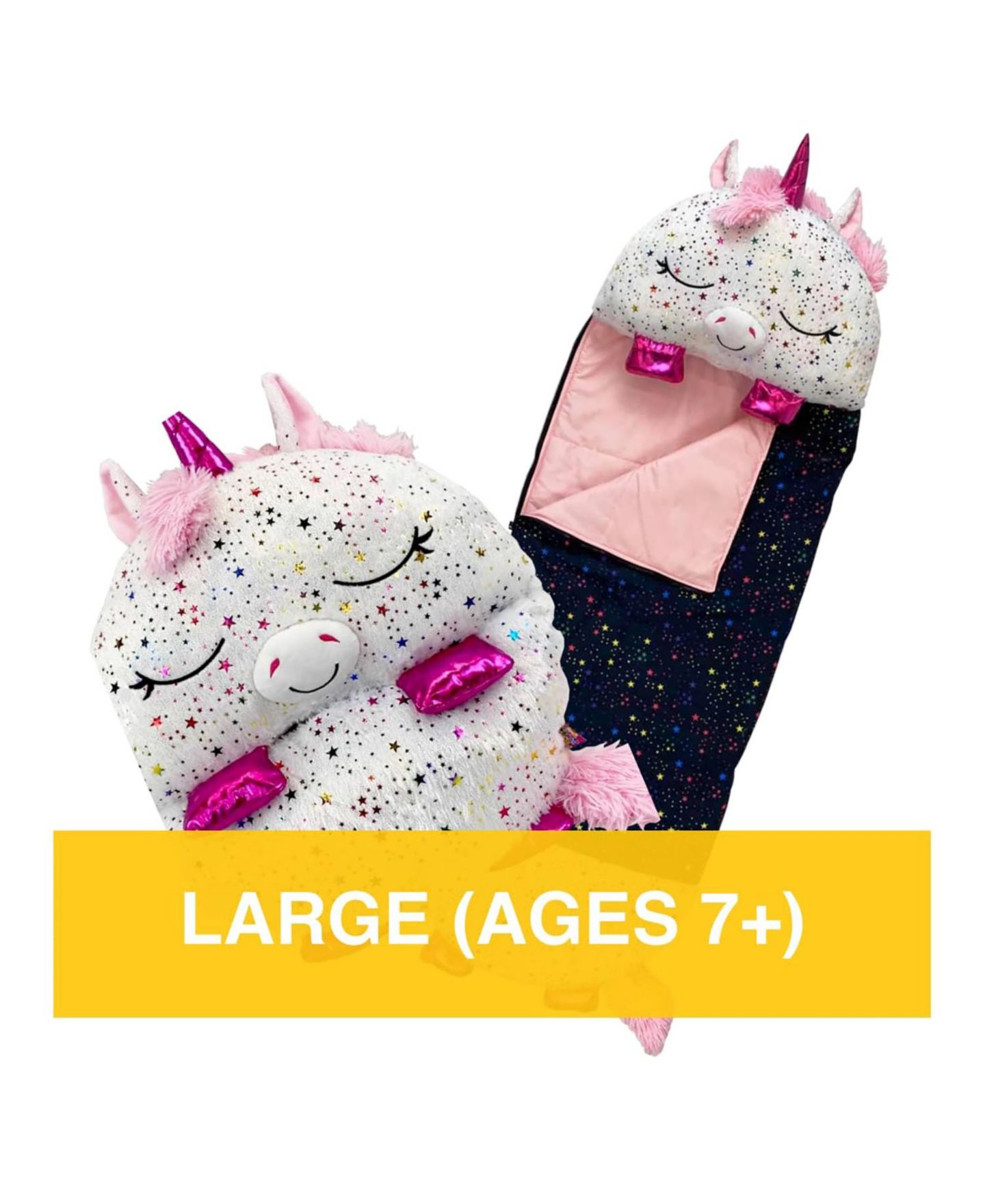 Детские мягкие игрушки Happy Nappers Shimmer Unicorn Large Plush Pillow-Sleeping Bag — фото 6