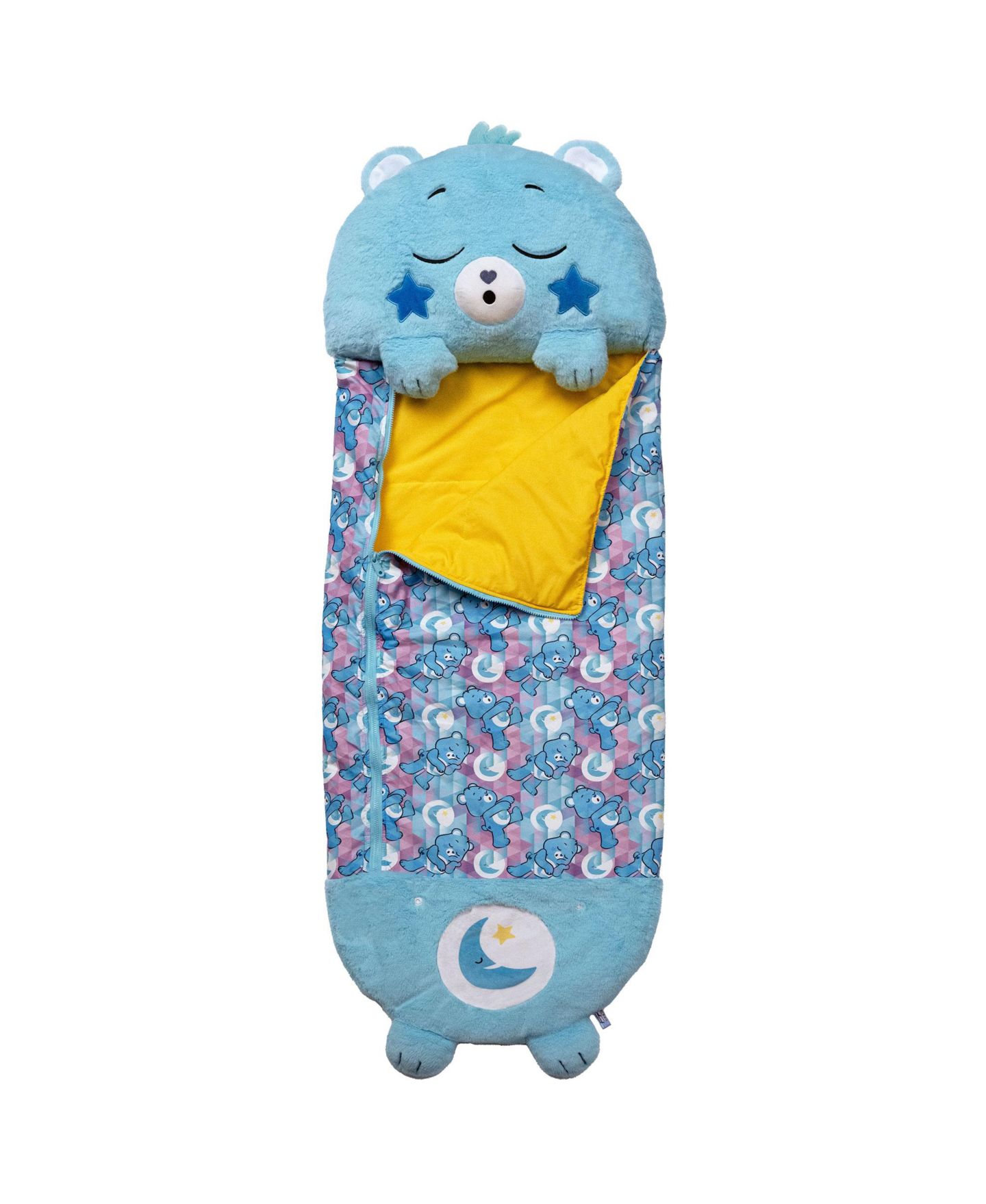 Детская мягкая игрушка Happy Nappers Care Bears Bedtime Bear Medium Weighted-Arms Pillow and Sleep Sack Plush — фото 6