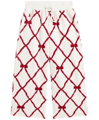 Girls' 2T-6X Velour Wide-Leg Sweatpant