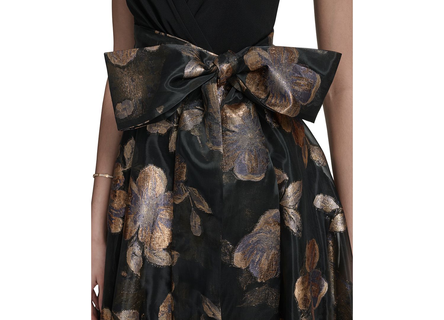 Women's Sleeveless Surplice Ballgown Dress