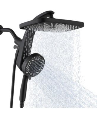 1.75 Gallons Rain Shower Head Handheld Combo 9 Spray Jets Docking System