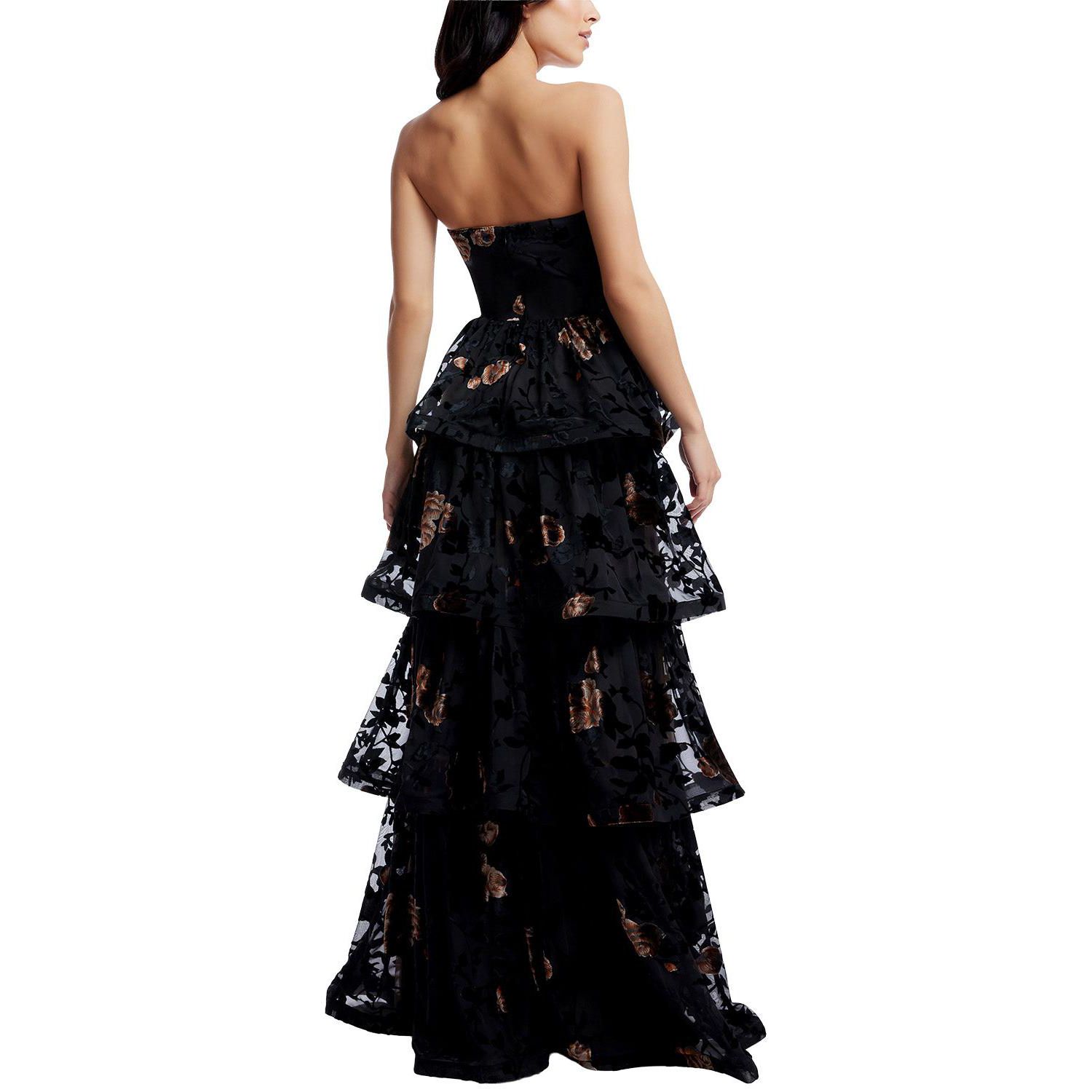 Women's Willa Strapless Tiered Floral-Print Gown