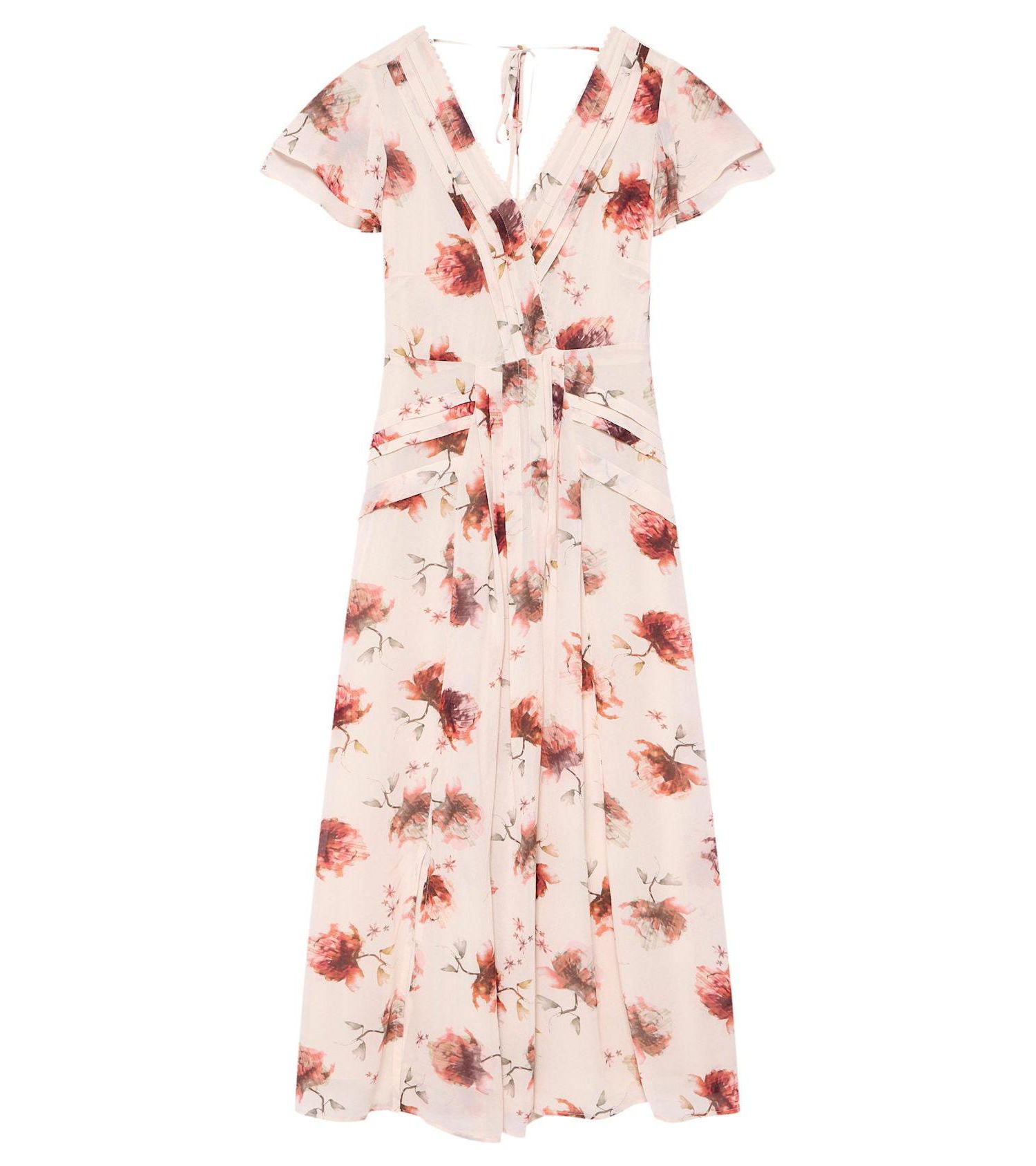 Women's Soft Bloom Floral-Print V-Neck Midi Dress