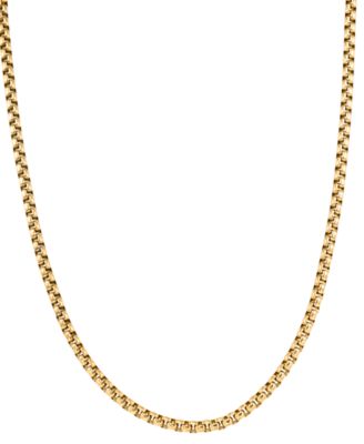 Men's Gold-Tone Box Chain Necklace
