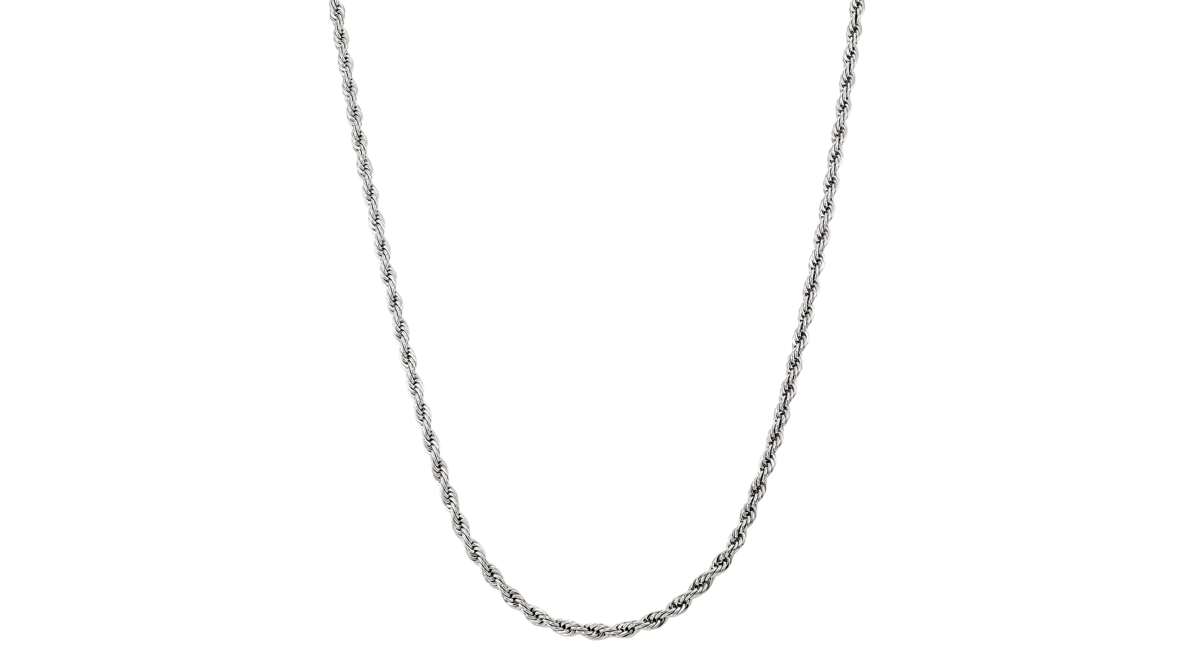 Legacy For Men By Simone I. Smith Mens Rope Link 24 Chain Necklace In Gold Tone Ion Plated Silver Tone Stainless Steel Collection