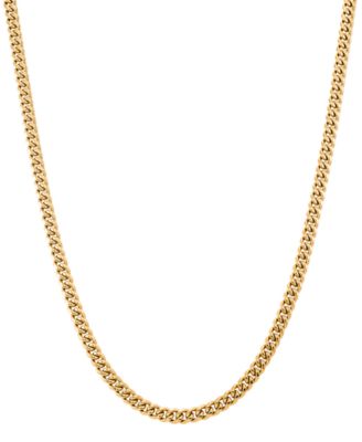Gold-Tone Stainless Steel Curb Chain Necklace