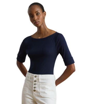 Stretch Boatneck Top
