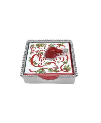 Santa Hat Beaded Napkin Box Set