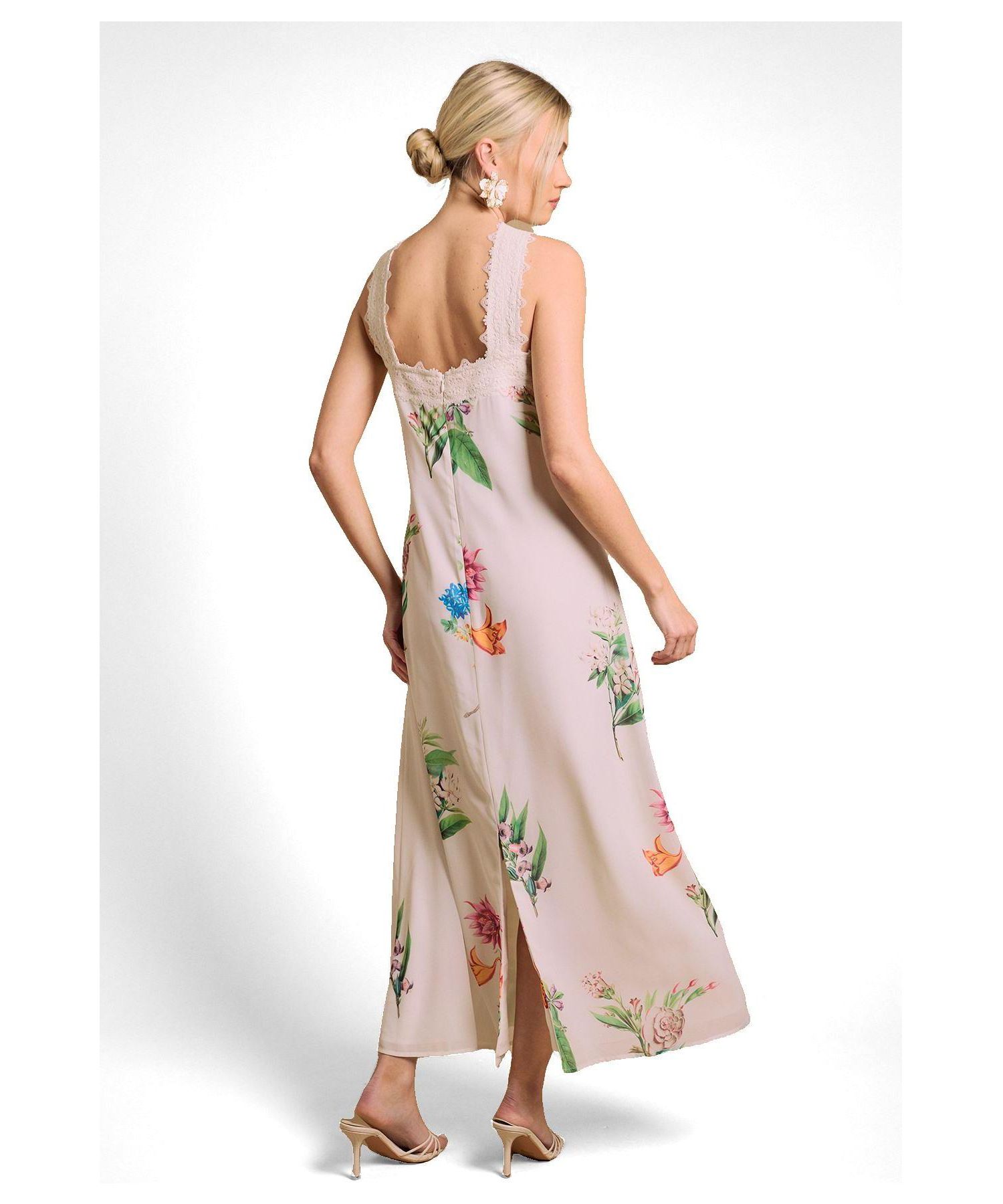 Women's Halter Neck Floral Maxi Dress