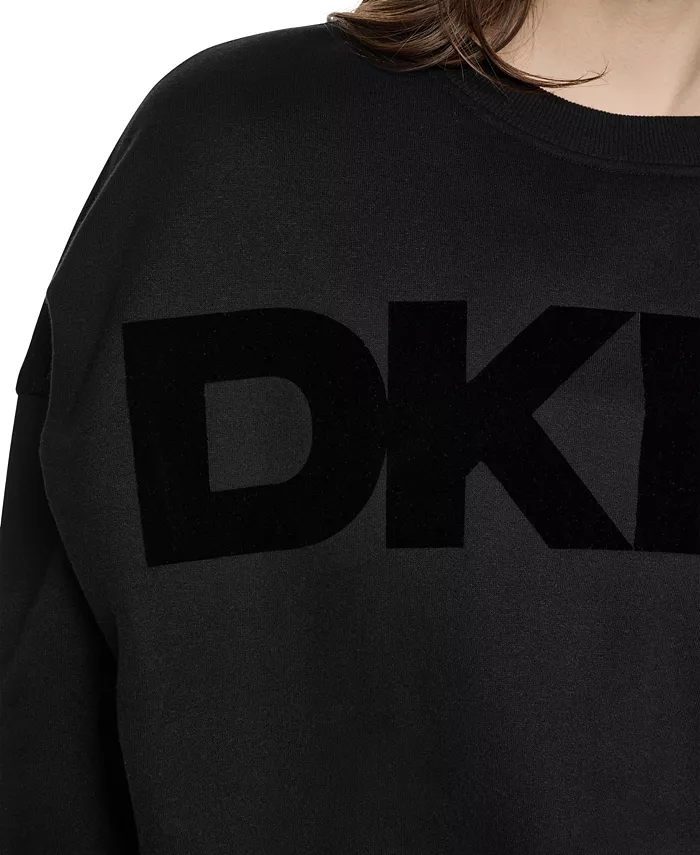 Women's Oversized Graphic Blouson-Sleeve Pullover Sweatshirt - thumbnail 6