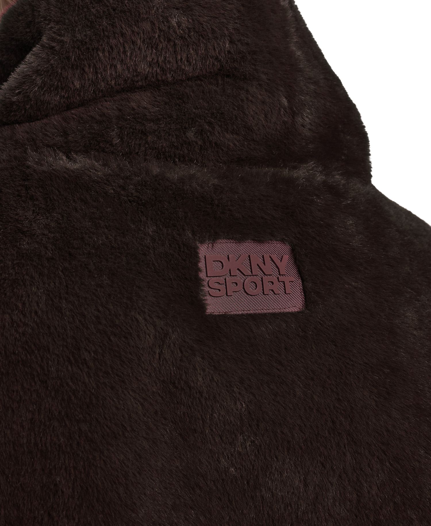 Women's Mock-Neck Ribbed-Knit Hem Faux Fur Vest