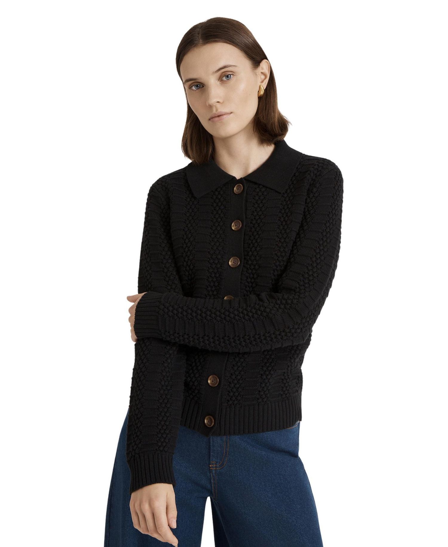 Women's Emlyn Collared Button-Down Cardigan