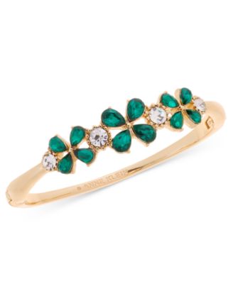 Crystal Floral Hinged Bracelet