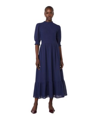 Women's Amelia 3/4-Sleeve Puff Tiered Chiffon Midi Dress
