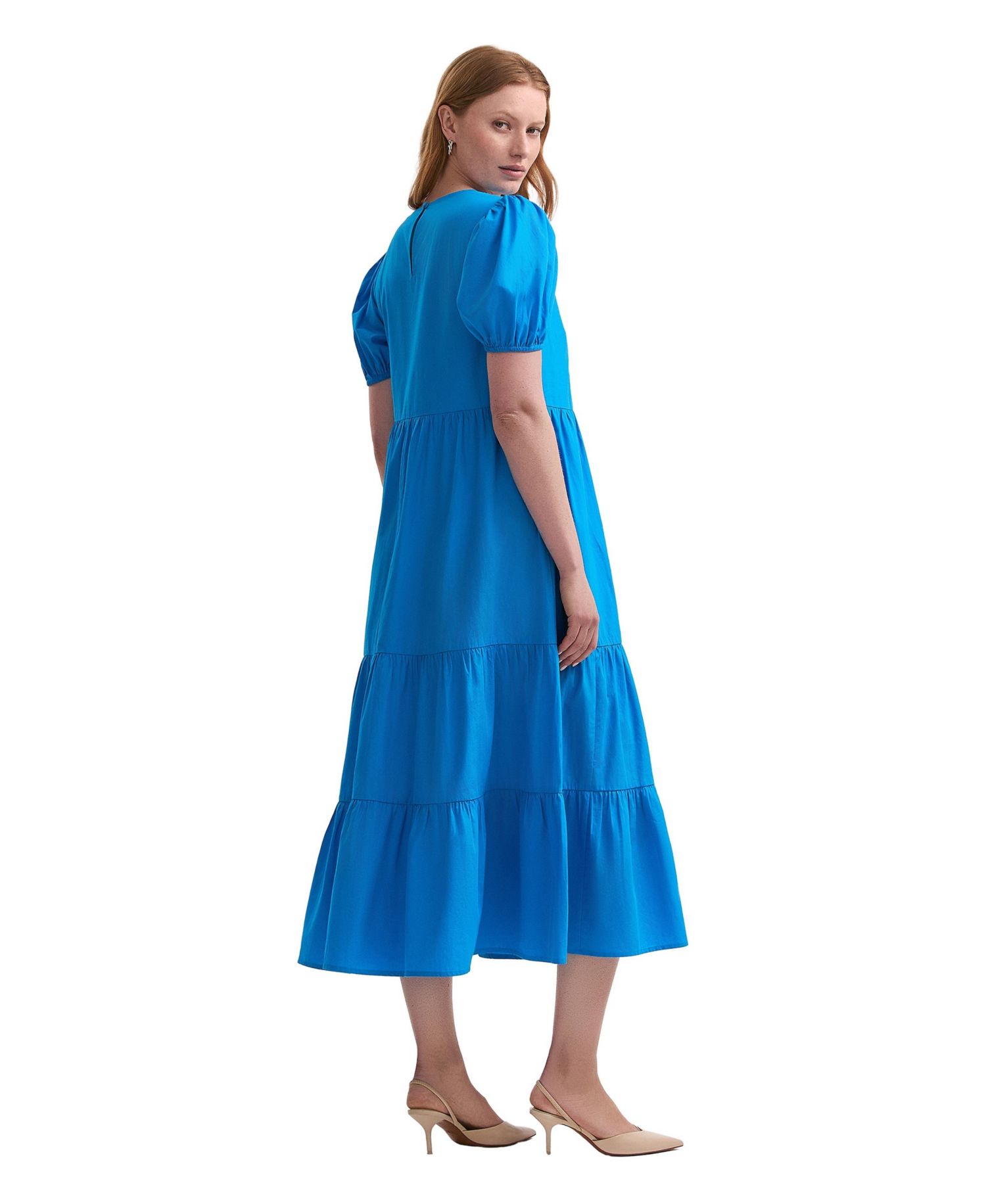 Women's Genevive Tiered Short-Sleeve Midi Dress