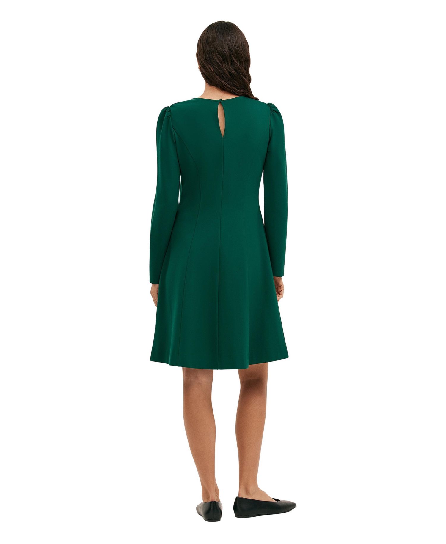 Women's Eva A-Line Long-Sleeve Knee-Length Dress