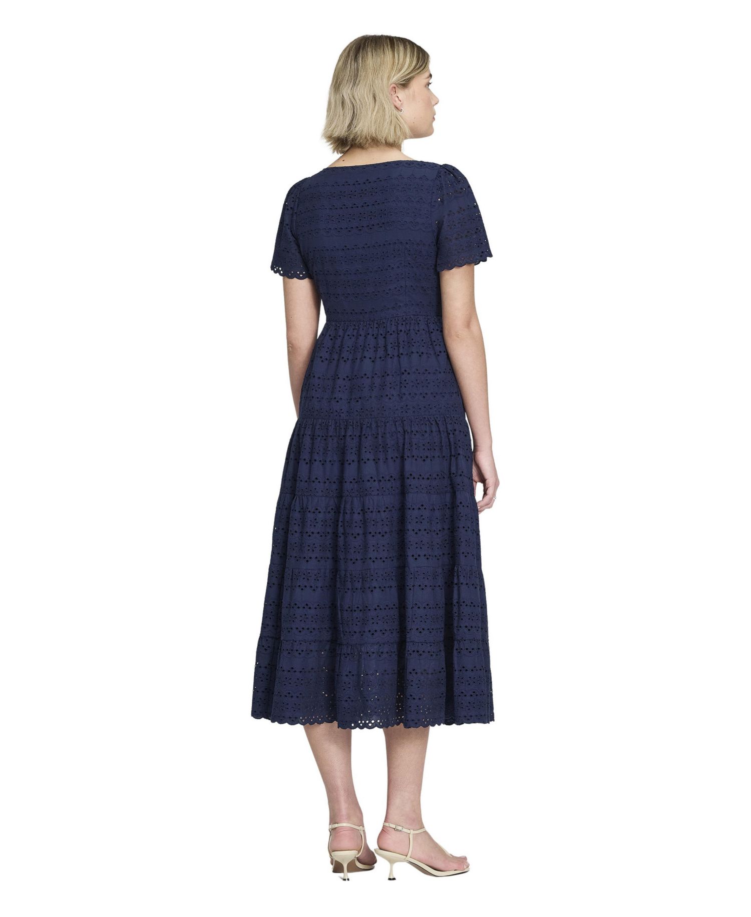 Women's Jemma Tiered Scoop Neck Short-Sleeve Midi Dress