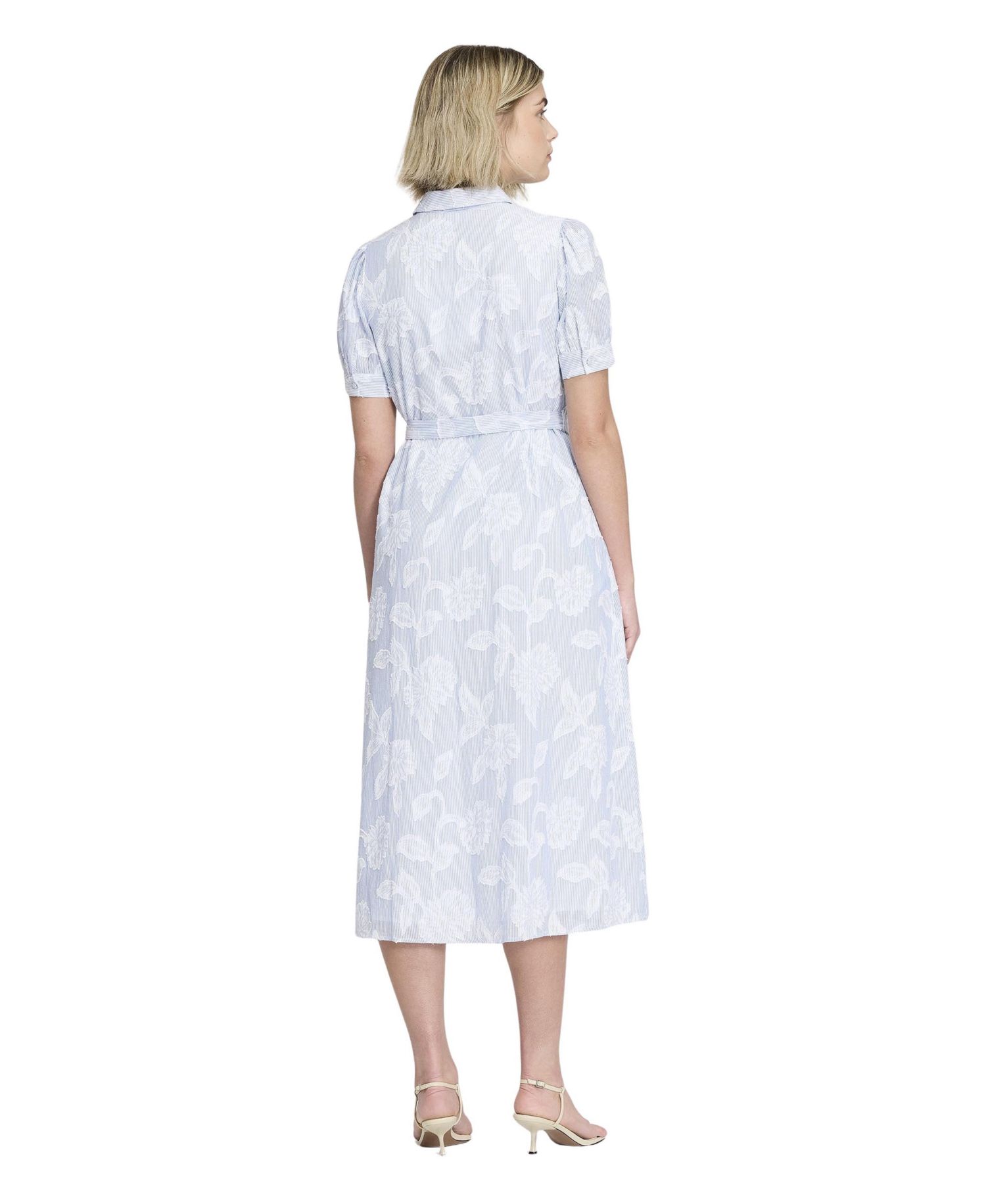 Women's Mariah Floral-Print Jacquard Midi Shirt Dress