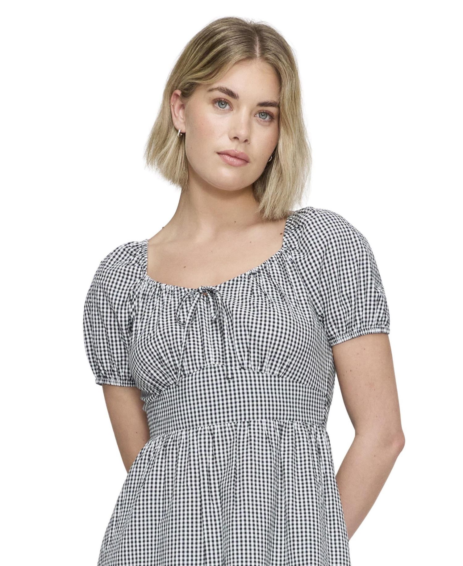 Women's Kaitlyn Gingham A-Line Midi Dress