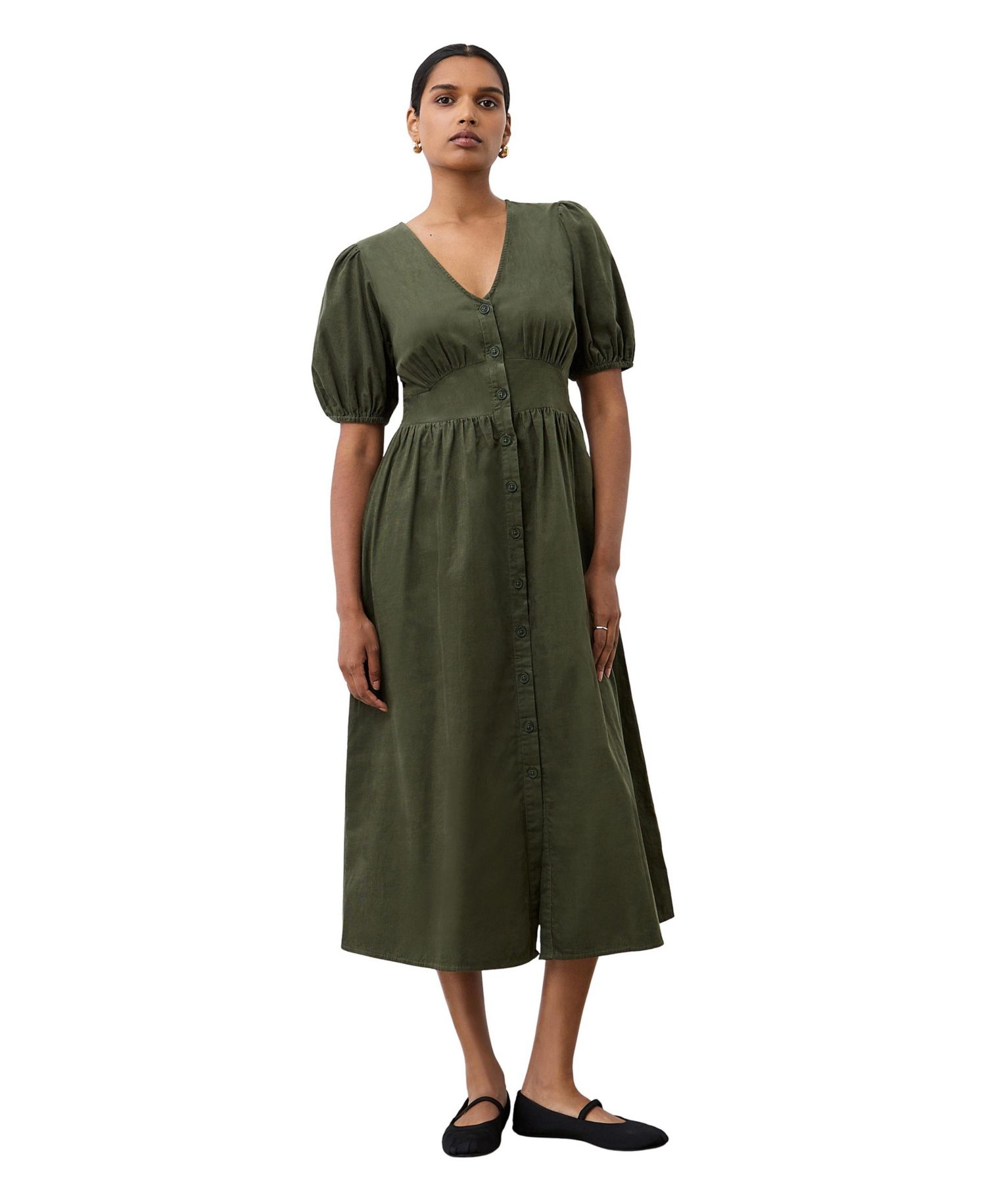 Women's Arlow Short-Sleeve V-Neck Midi Dress