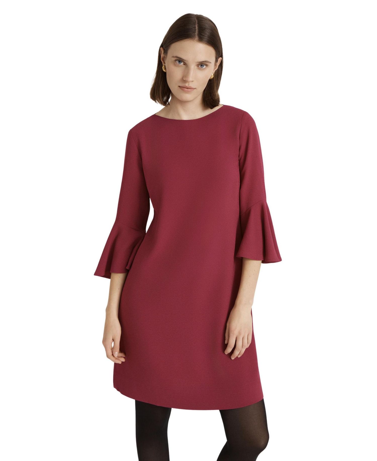 Women's Izzy Rich Crepe Long Sleeve Short Dress