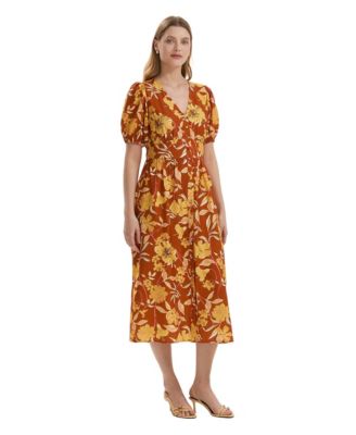 Women's Addison Floral Crepe Midi Dress