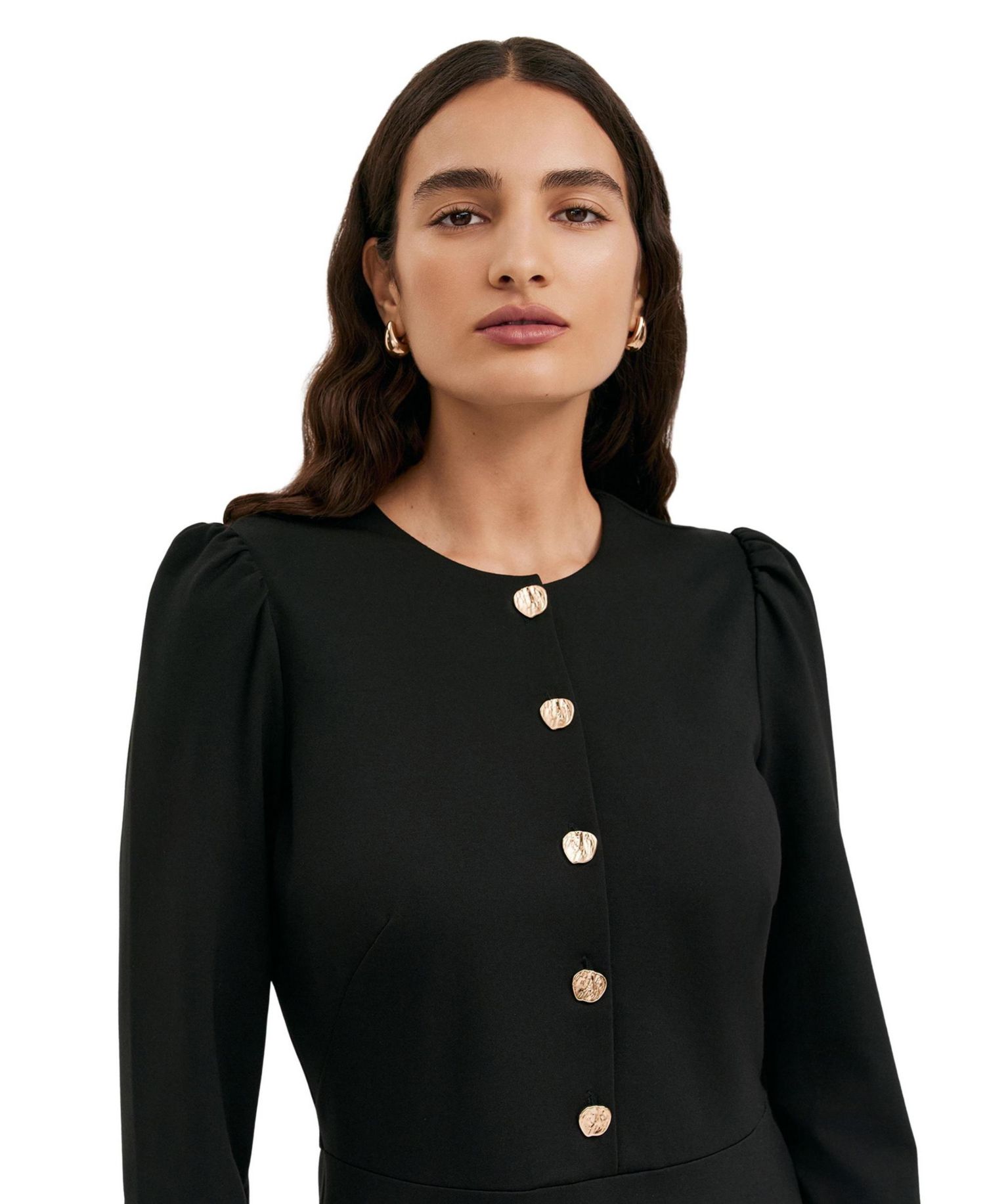 Women's Rae Ponte Long-Sleeve A-Line Dress