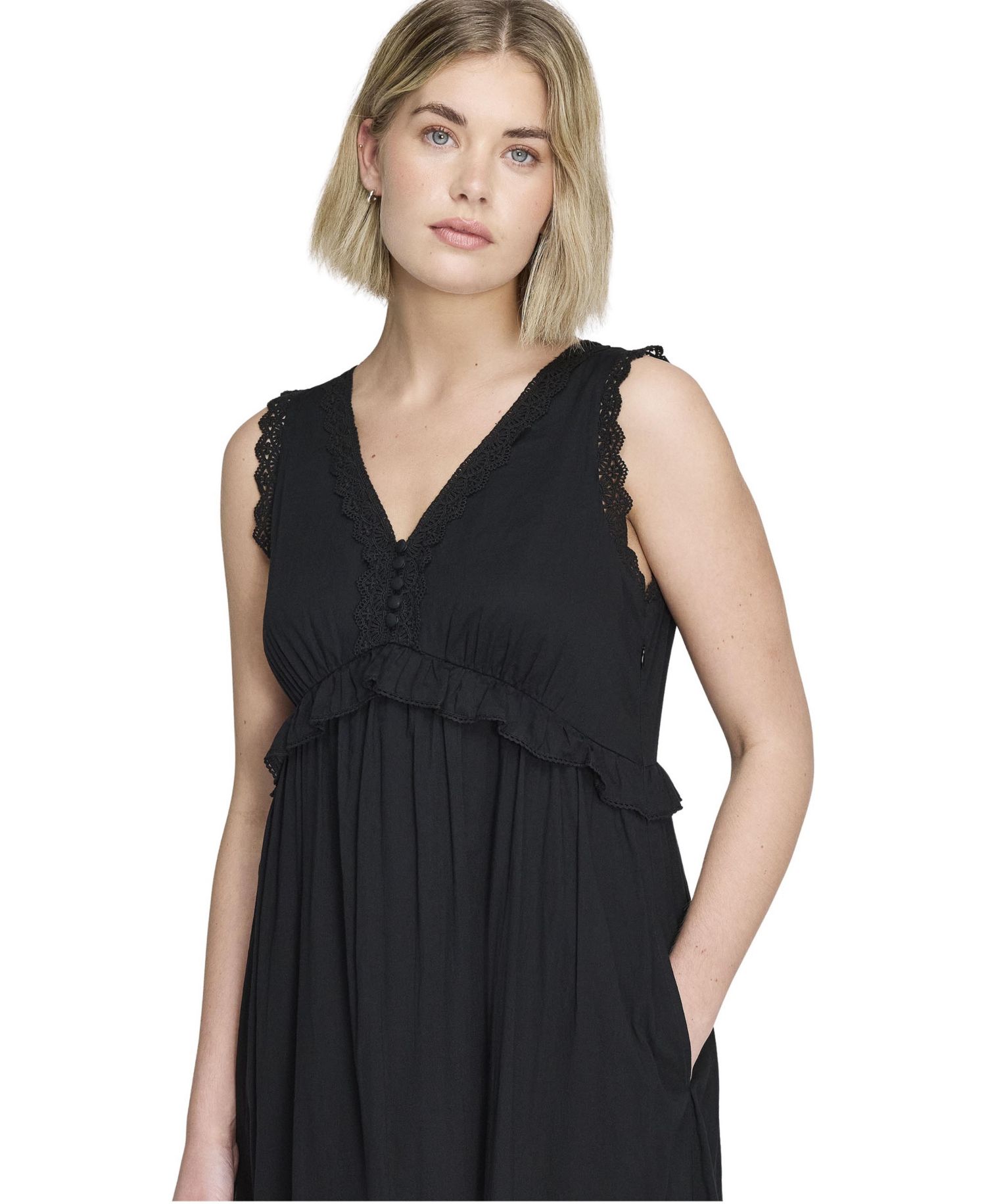Women's Myriam Cotton A-Line Tiered Midi Dress
