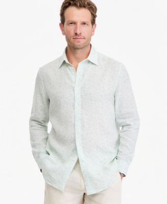 Men's Hojas Long-Sleeve Floral-Print Linen Shirt, Macy's Exclusive