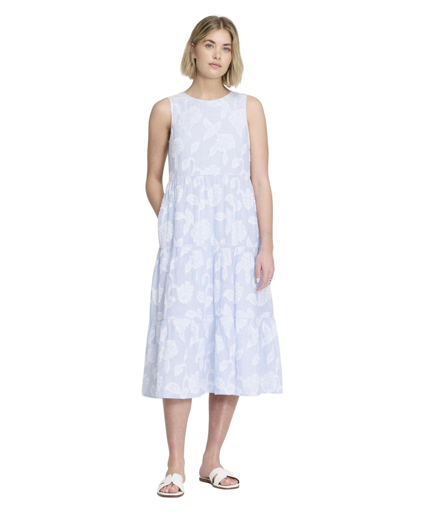Women's Hollie Floral-Print Tiered Midi Dress